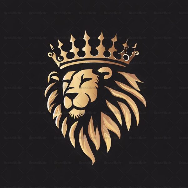 Majestätischer Löwe und Krone